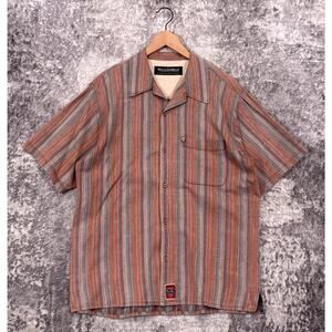 Vintage Pelle Pelle Shirt XL Mens Marc Buchanan Y2K Woven Striped 90s